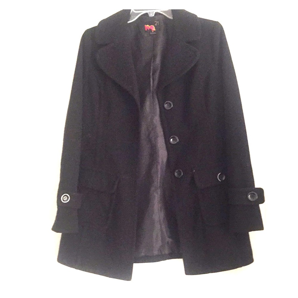 Forever 21 Black Pea coat size M.